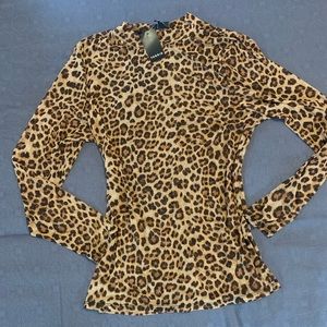 Torrid Mesh Leopard Print Top